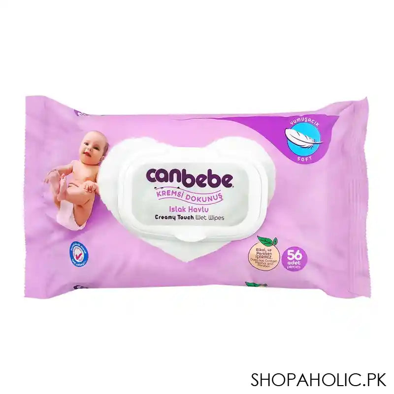 Canbebe Creamy Touch Extra Soft Baby Wipes, 56-Pack - Main Image