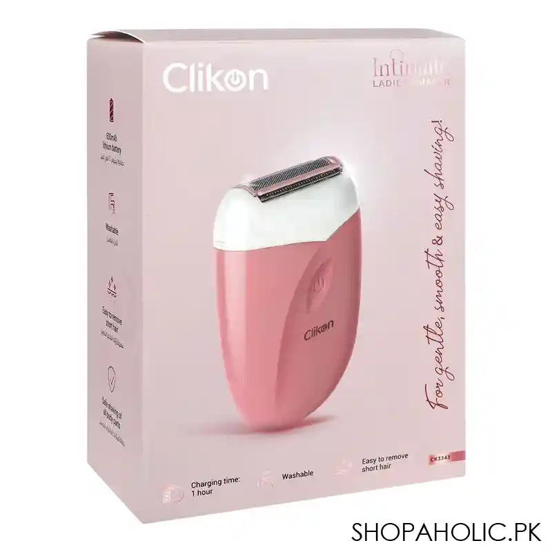 Clikon Intimate Ladies Shaver, Easy to remove Short Hair, Charging Time 1 Hour, Washable, CK-3343 - Image 3