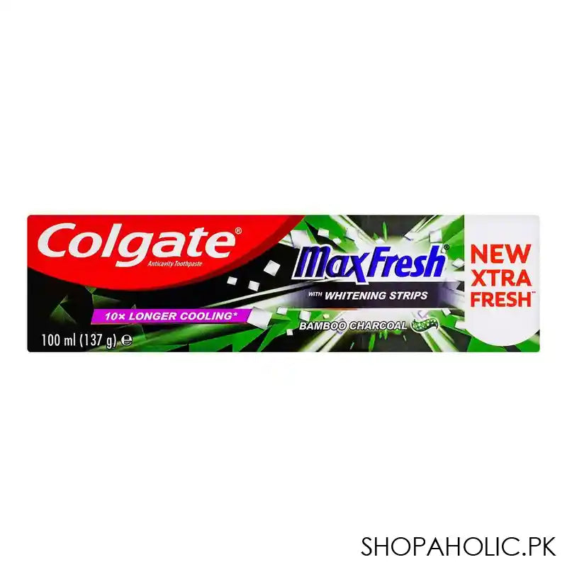 Colgate Max Fresh Bamboo Charcoal With Whitening Strips Toothpaste, 100ml - Image 3