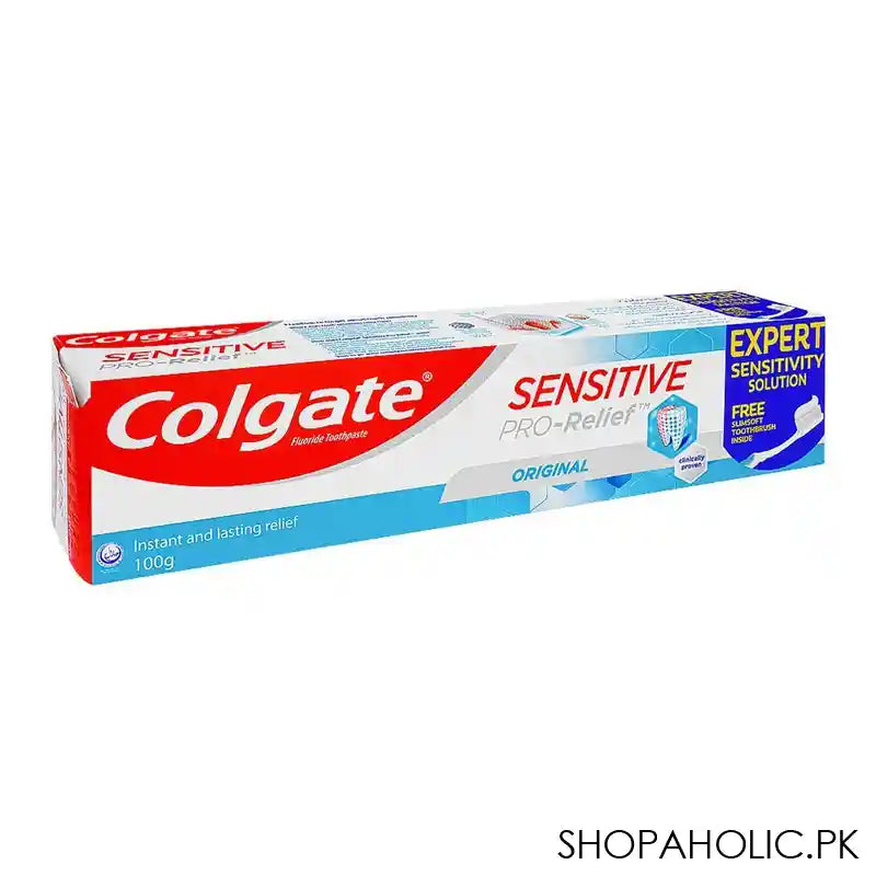 Colgate Sensitive Pro-Relief Original Toothpaste With Free Brush Inside, 100g - Image 2