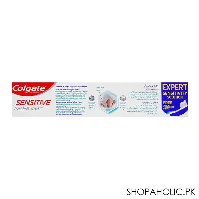 Colgate Sensitive Pro-Relief Original Toothpaste With Free Brush Inside, 100g - Image 3