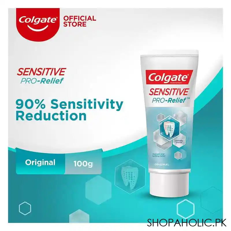 Colgate Sensitive Pro-Relief Original Toothpaste With Free Brush Inside, 100g - Image 5