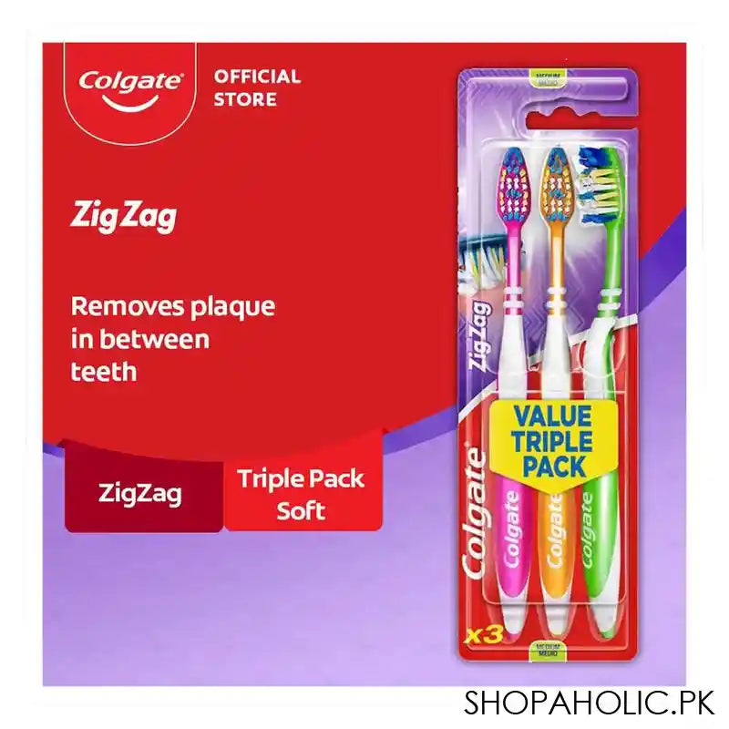 Colgate Zig Zag Medium Toothbrush Buy 2 Get 1 Free - Main Image