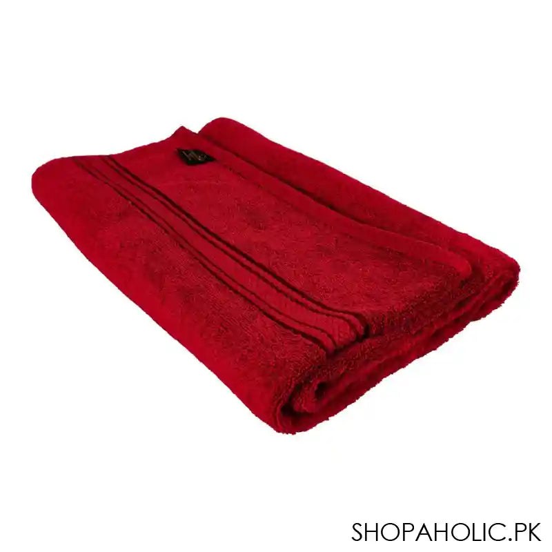 Cotton Tree Combed Cotton Bath Sheet, 90x150cm, Maroon - Image 2