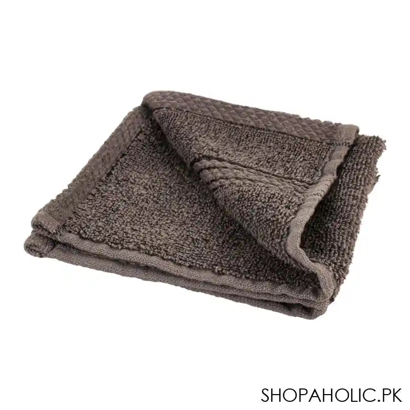 Cotton Tree Combed Cotton Wash Towel, 30x30cm, Dark Grey - Main Image