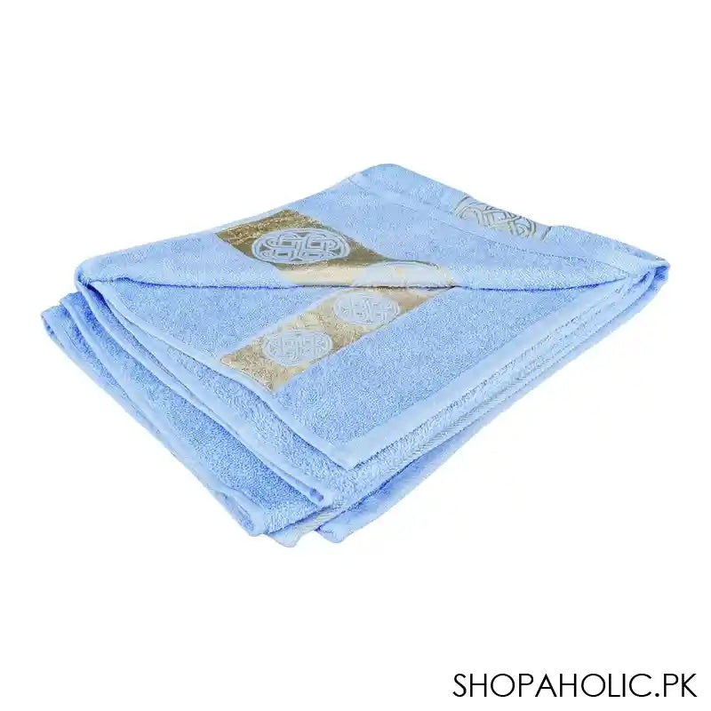 Cotton Tree Jacquard New Fancy Bath Sheet, 90x150, Light Blue - Main Image