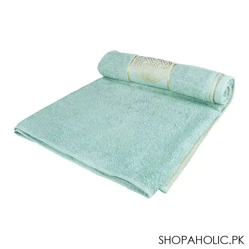 Cotton Tree Jacquard New Fancy Bath Towel, 70x140, Green - Image 2