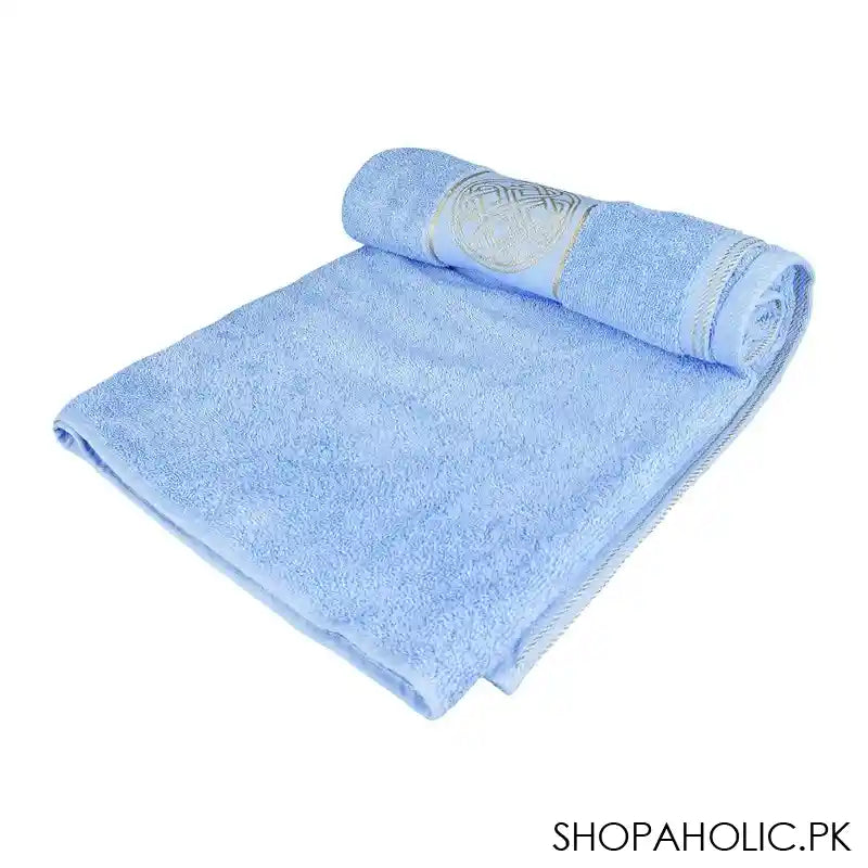 Cotton Tree Jacquard New Fancy Bath Towel, 70x140, Light Blue - Image 2