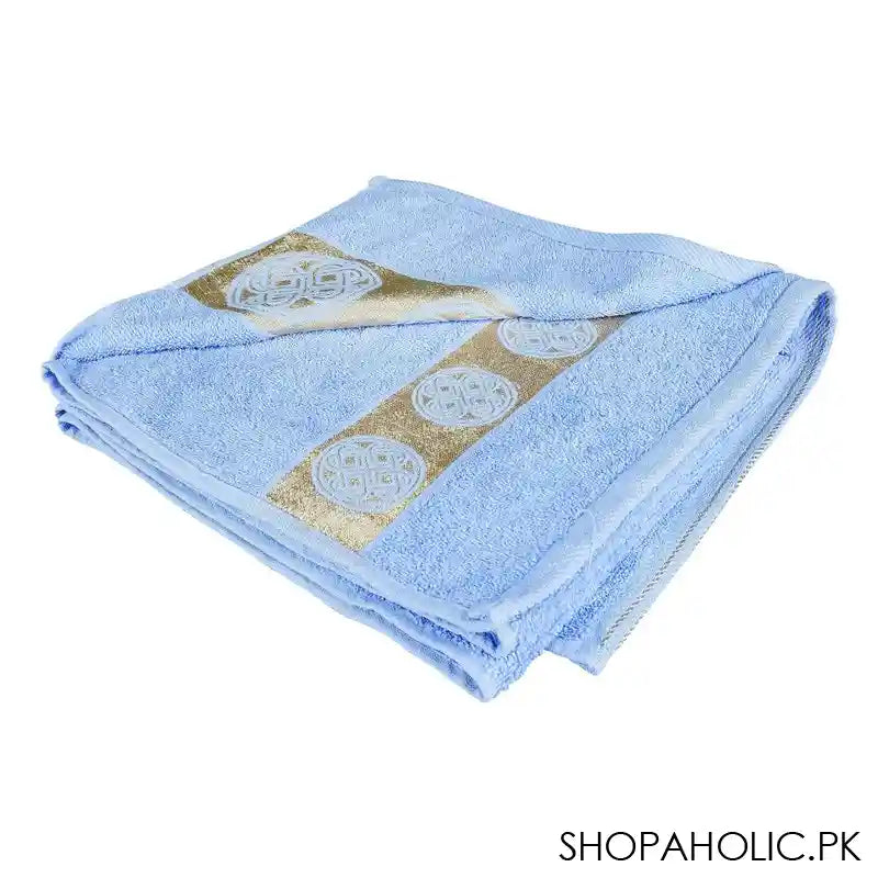 Cotton Tree Jacquard New Fancy Bath Towel, 70x140, Light Blue - Main Image