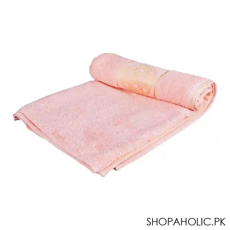 Cotton Tree Jacquard New Fancy Bath Towel, 70x140, T-Pink - Image 2