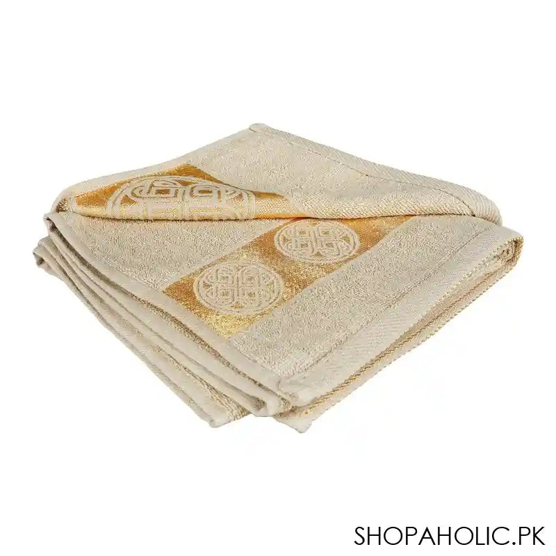 Cotton Tree Jacquard New Fancy Hand Towel, 50x100, Light Brown - Main Image