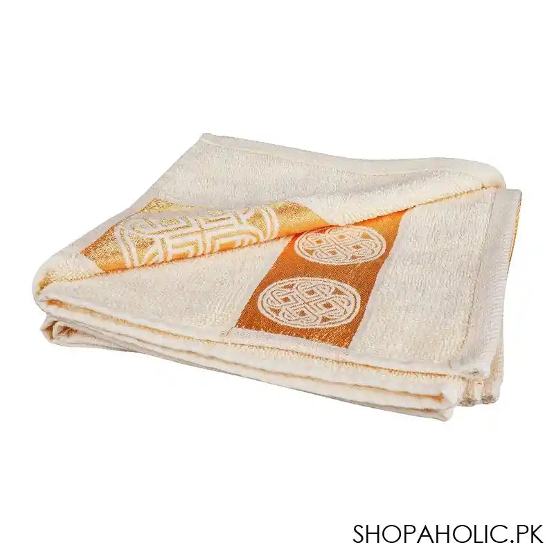 Cotton Tree Jacquard New Fancy Hand Towel, 50x100, Off White - Main Image