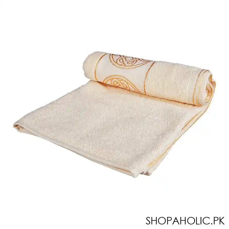 Cotton Tree Jacquard New Fancy Hand Towel, 50x100, Off White - Image 2