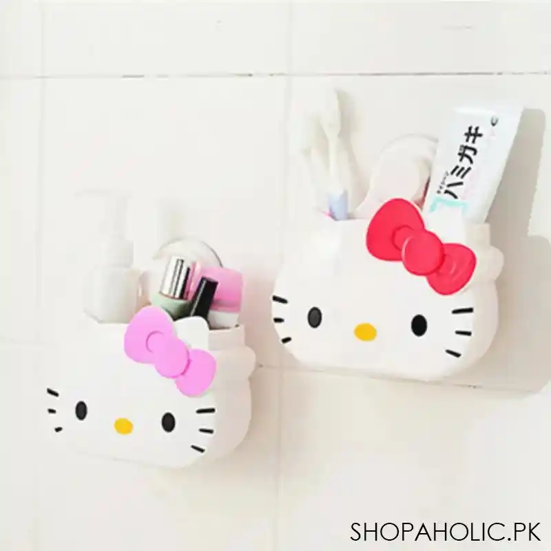 creative cartoon kitty multifunctional toothbrush holder image2