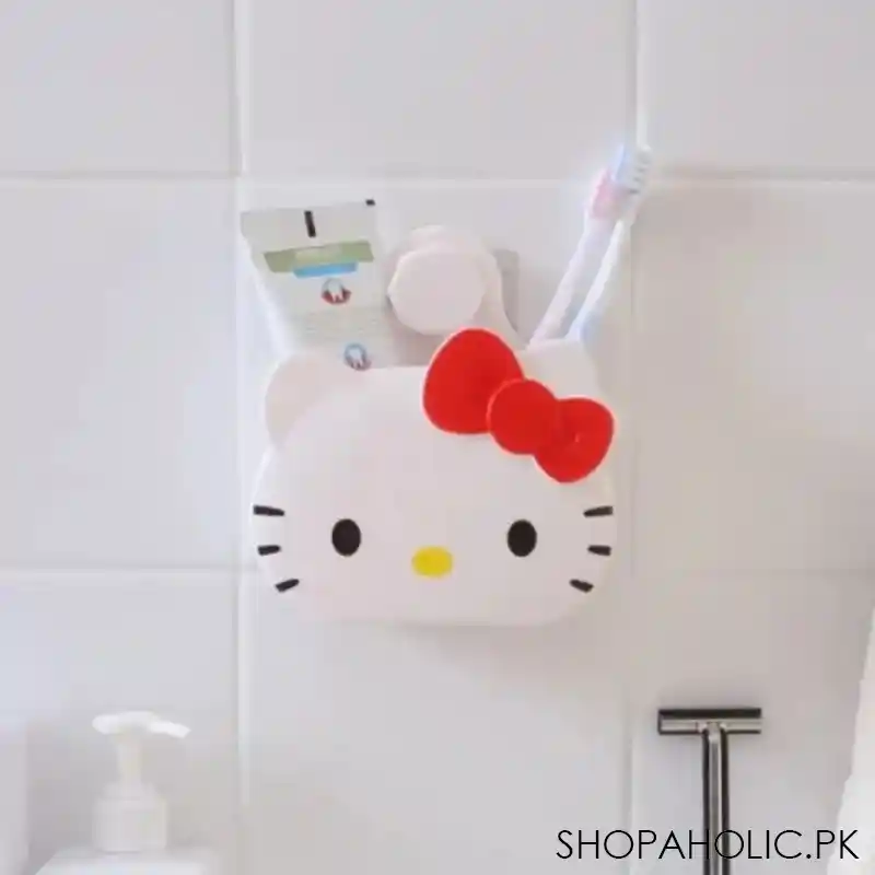 creative cartoon kitty multifunctional toothbrush holder image3