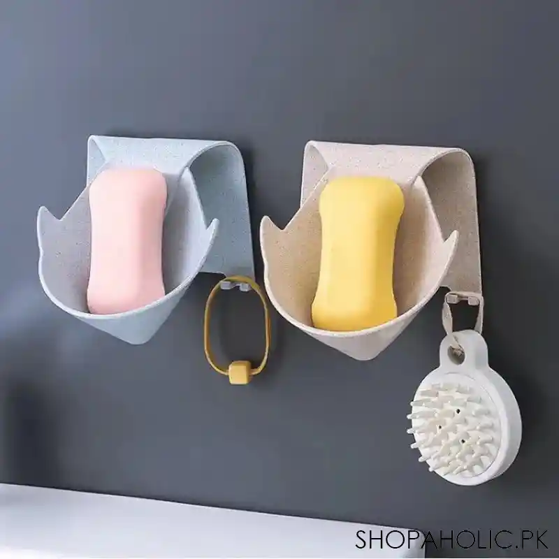 creative soap holder with hanging hooks main image