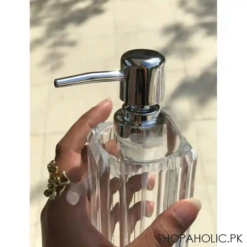 crystal glass soap dispenser image4