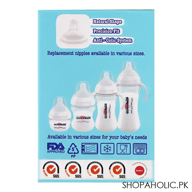 Cuddles Anti-Colic Ultra Light Design Wide Neck Feeding Bottle, 0m+, Micro Flow, 60ml - Image 4