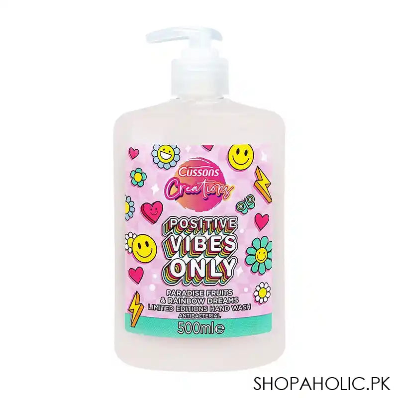 Cussons Creations Positive Vibes Only Paradise Fruit & Rainbow Dreams Antibacterial Hand Wash, 500ml - Main Image