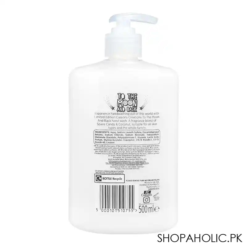 Cussons Creations To The Moon And Back Space Candy & Coconut Cream Antibacterial Hand Wash, 500ml - Image 2