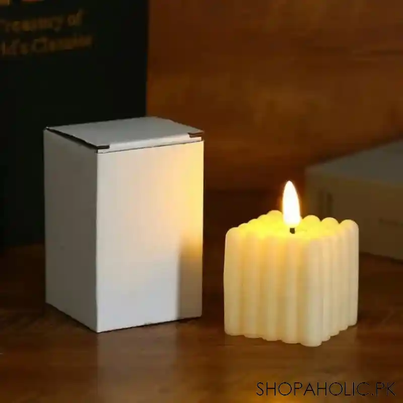 cute led square shaped candle image3