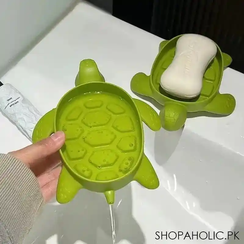 cute turtle draining soap holder image2