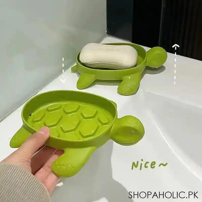 cute turtle draining soap holder image5