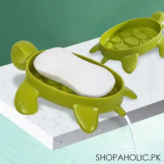 cute turtle draining soap holder main image