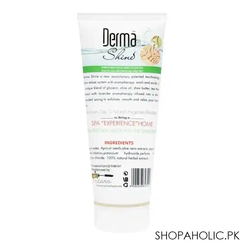 derma shine sea kelp & aloe vera pedi scrub, 200g image2