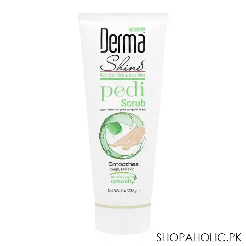 derma shine sea kelp & aloe vera pedi scrub, 200g main image