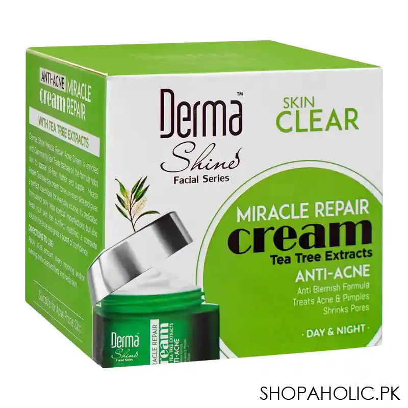 Derma Shine Skin Clear Tea Tree Day & Night Miracle Repair Cream, 50g - Main Image