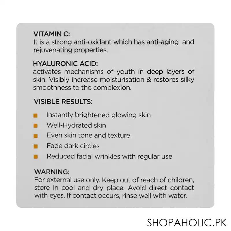 Derma Shine Skin Glow Day & Night Vitamin-C Cream, For Dull & Tired Skin, 50g - Image 4