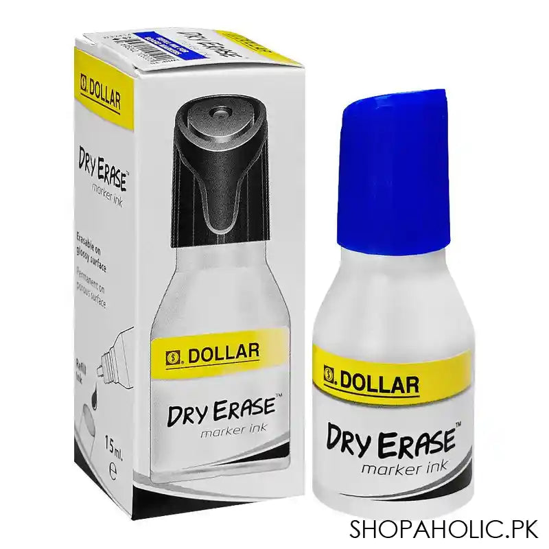 Dollar Dry Erase Marker Ink Blue, 15ml, IWBP 15 - Main Image