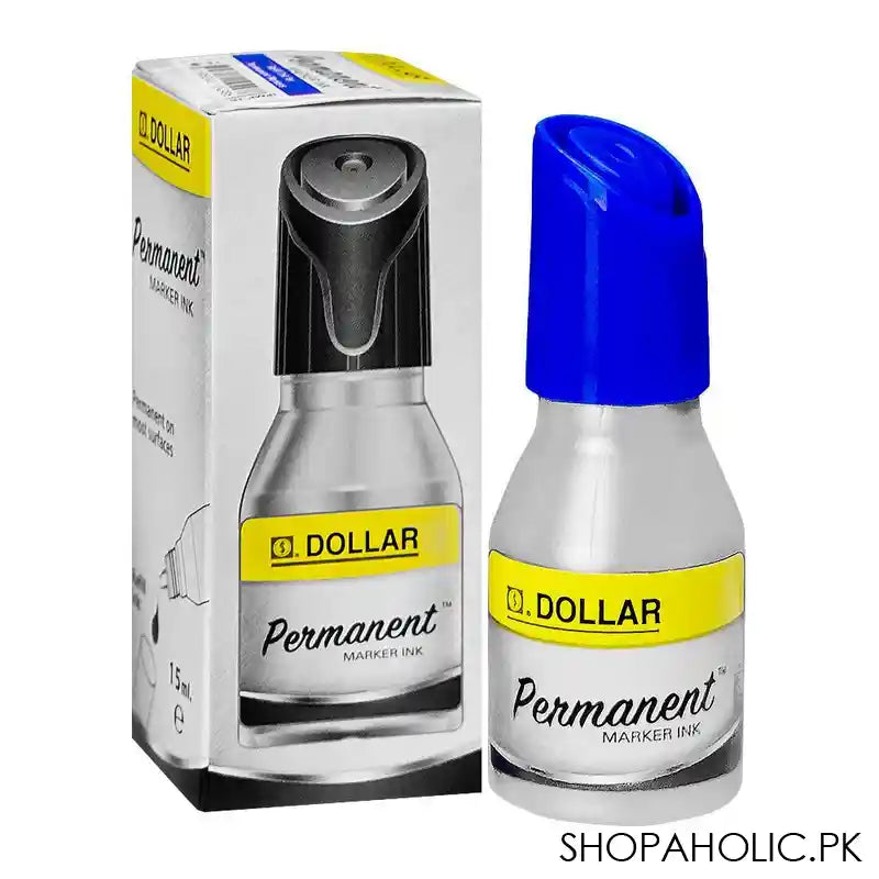 Dollar Permanent Marker Ink Blue, 15ml, IPMP 15 - Main Image