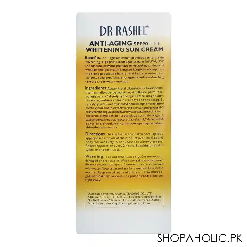 Dr. Rashel Anti-Aging SPF 90+++ Sun Cream, 60g - Image 4