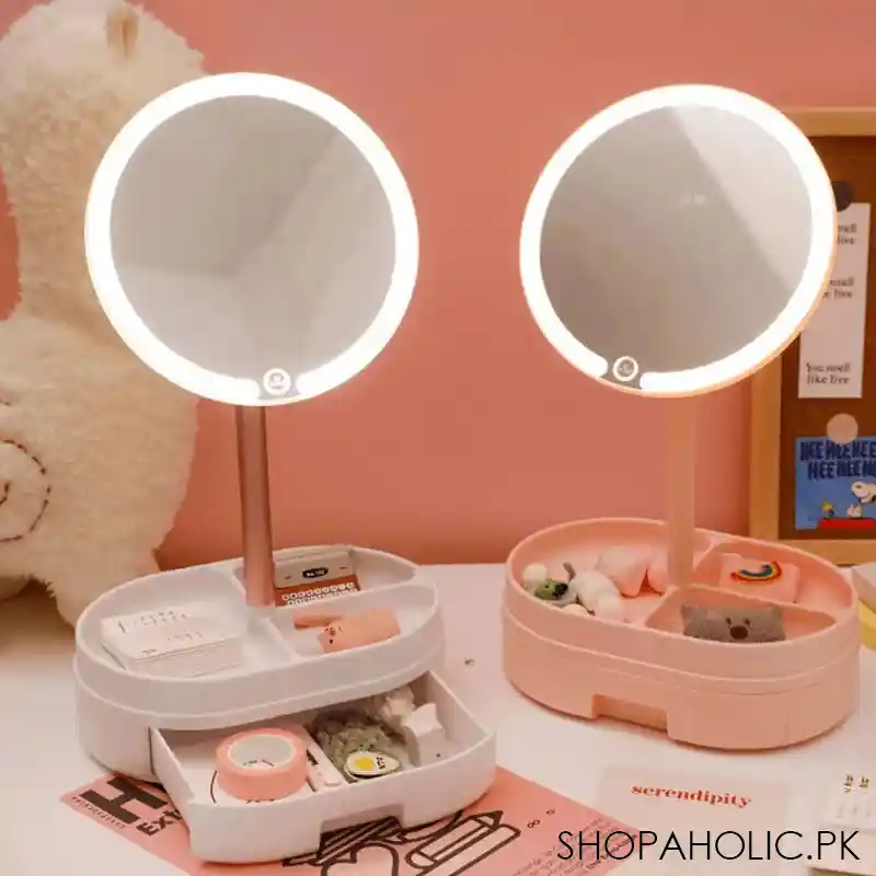 drawer desktop led mirror with light main image