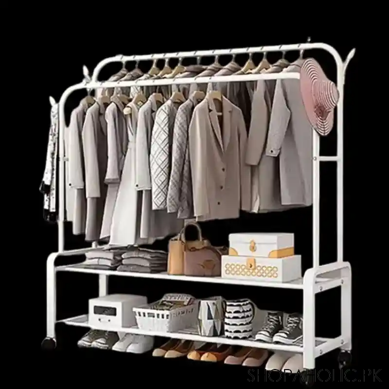 dual row versatile garments folding clothes rack image4