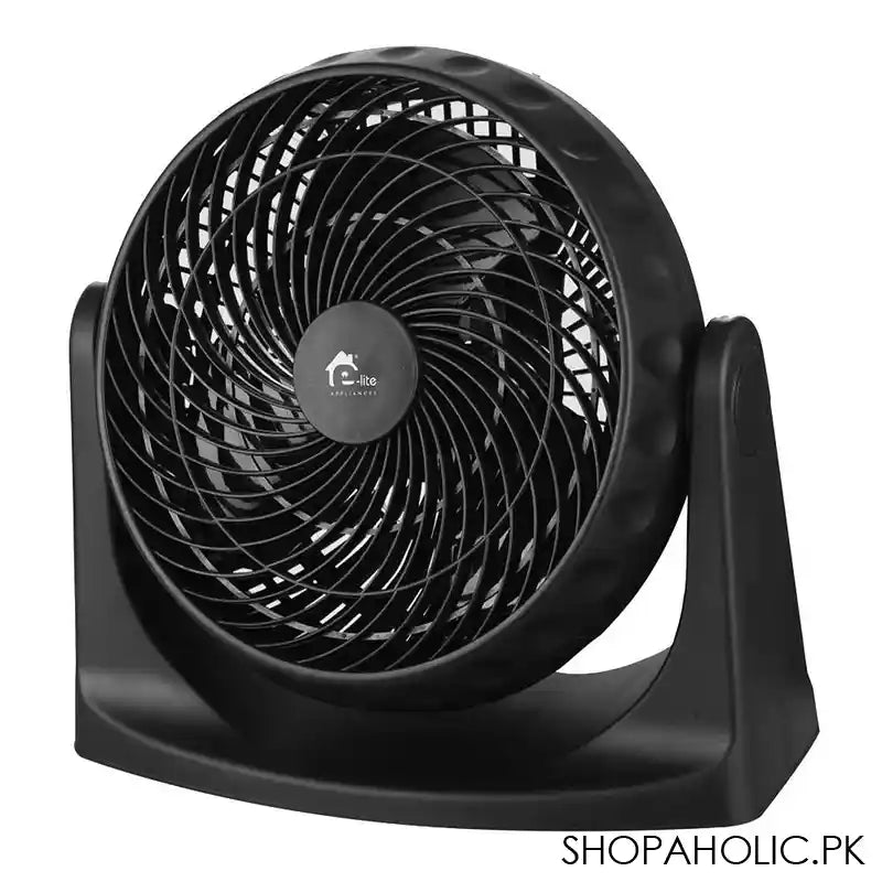 E-Lite High Velocity Turbo Fan, 3 Speeds, Adjustable Tilt, Quiet, 30W, 8 Inch, Black, EVF-08 - Main Image