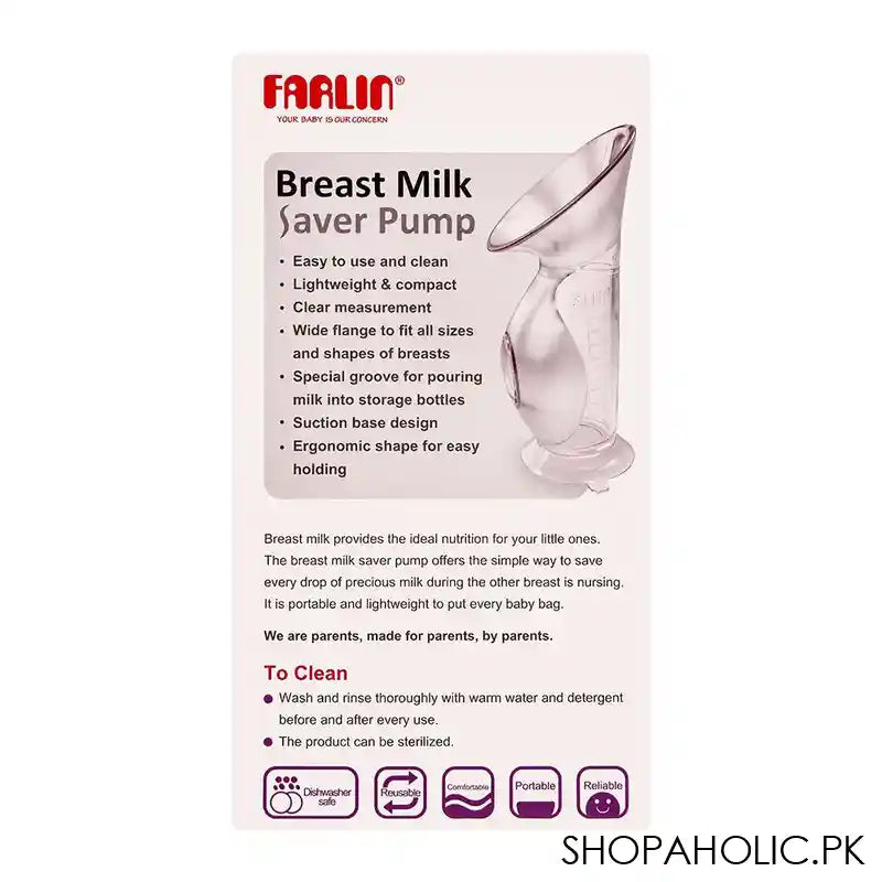 Farlin Breast Milk Saver Pump, 110ml, AA-11007 - Image 2