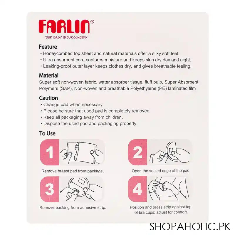 Farlin Ultra Thin Breast Pad, 60-Pack, AA-31014 - Image 3