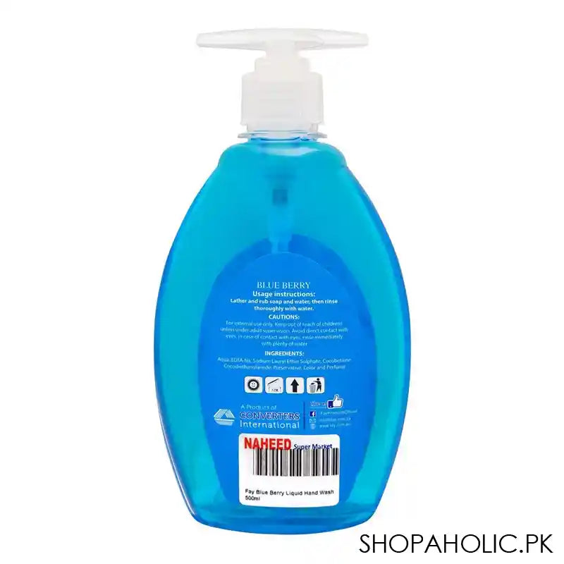 Fay Blue Berry Liquid Hand Wash, 500ml - Image 2