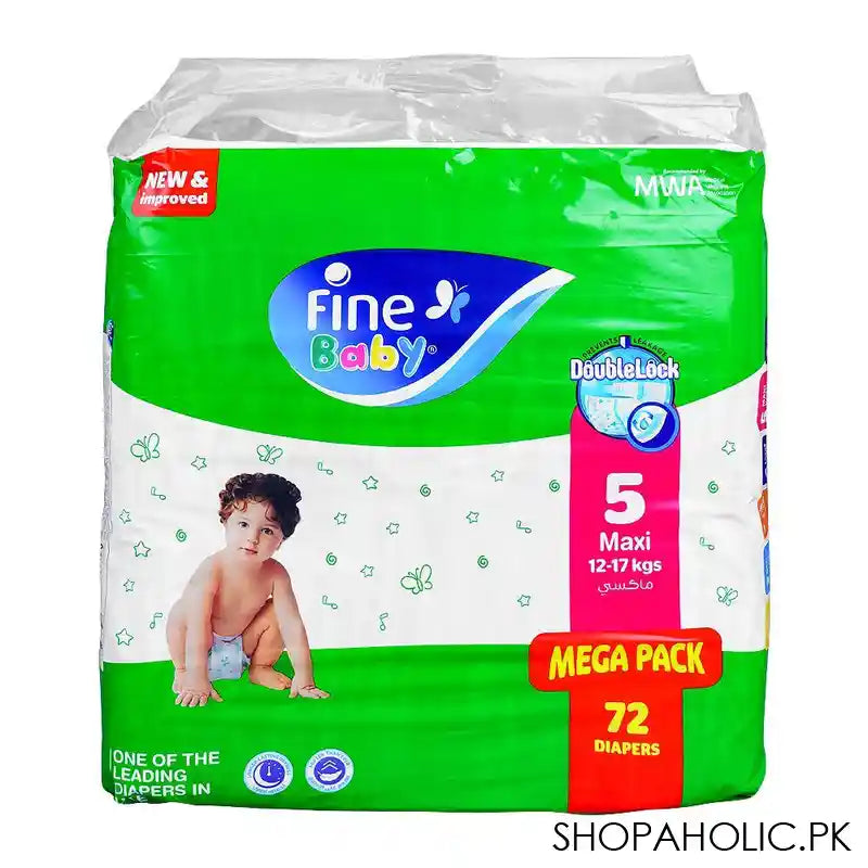 Fine Baby Diapers No. 5 Maxi, 12-17 KG Mega Pack, 72-Pack - Main Image