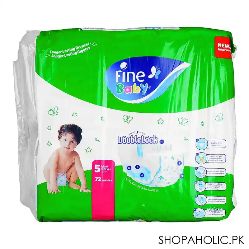 Fine Baby Diapers No. 5 Maxi, 12-17 KG Mega Pack, 72-Pack - Image 5