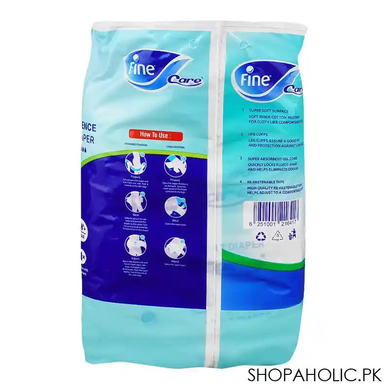 Fine Care DermaPro 7 Adult Diapers, Medium, 75-110 cm, 29-43 Inches, 11-Pack - Image 4