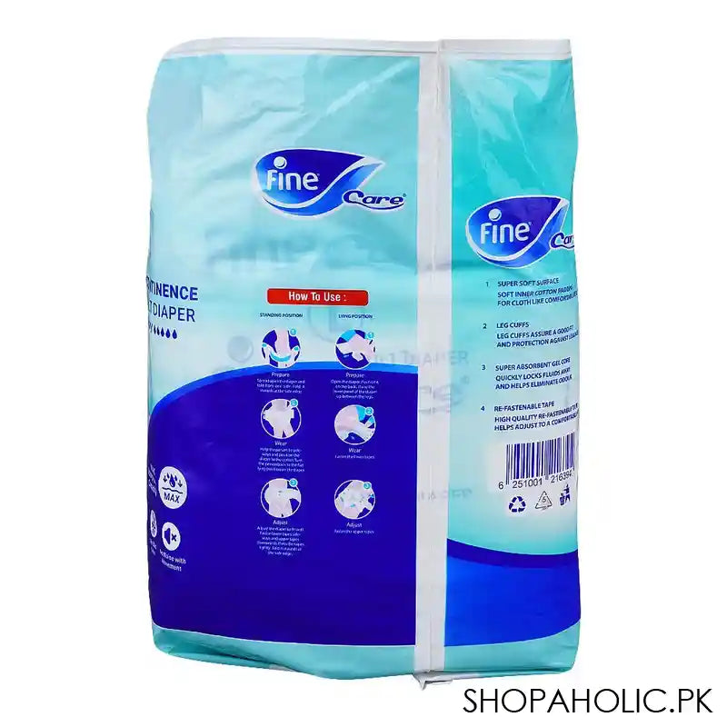 Fine Care DermaPro Adult Diapers, Large, 110-156 cm, 29-61 Inches, 9-Pack - Image 3