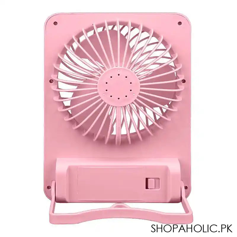 Folding Lamp Fan With USB, Three Wind Speed, Led Light & Front Digital Display, 5.5W, Pink, 101330 - Image 5