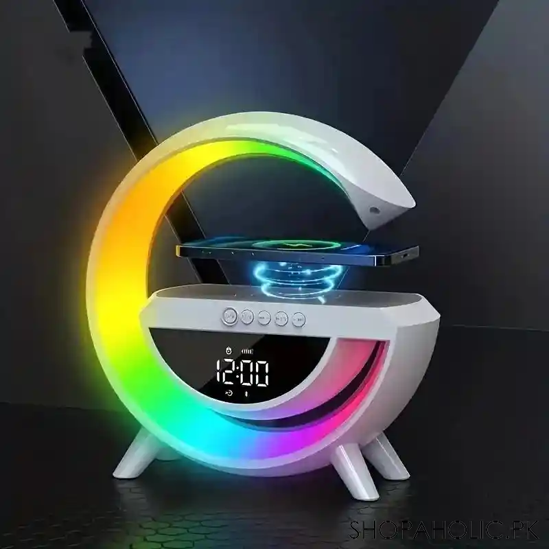 g lamp speaker with digital clock image2