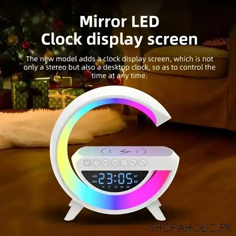 g lamp speaker with digital clock image5