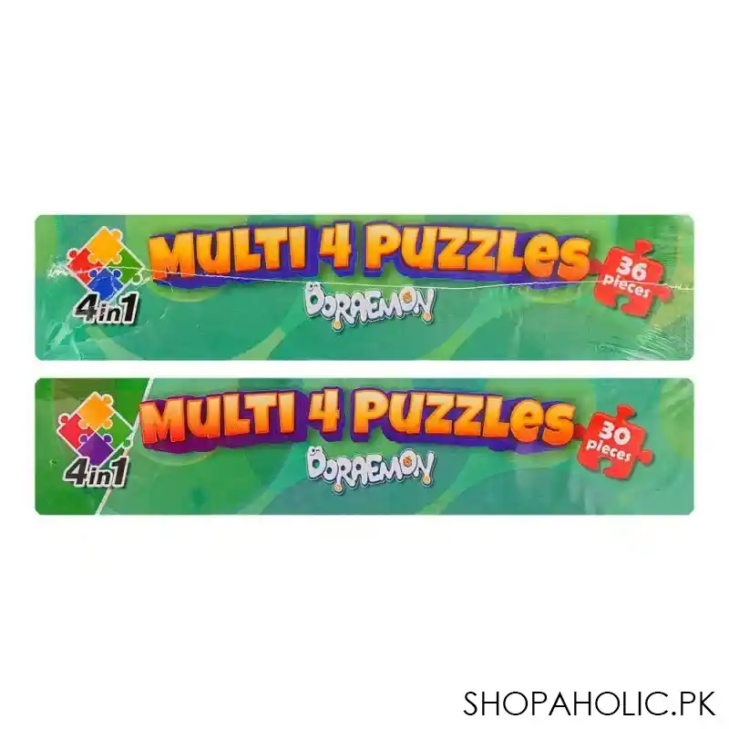 gamex cart multi 4 puzzles 4 in 1 doraemon, for 6+ years, 437 8401 2331 image3