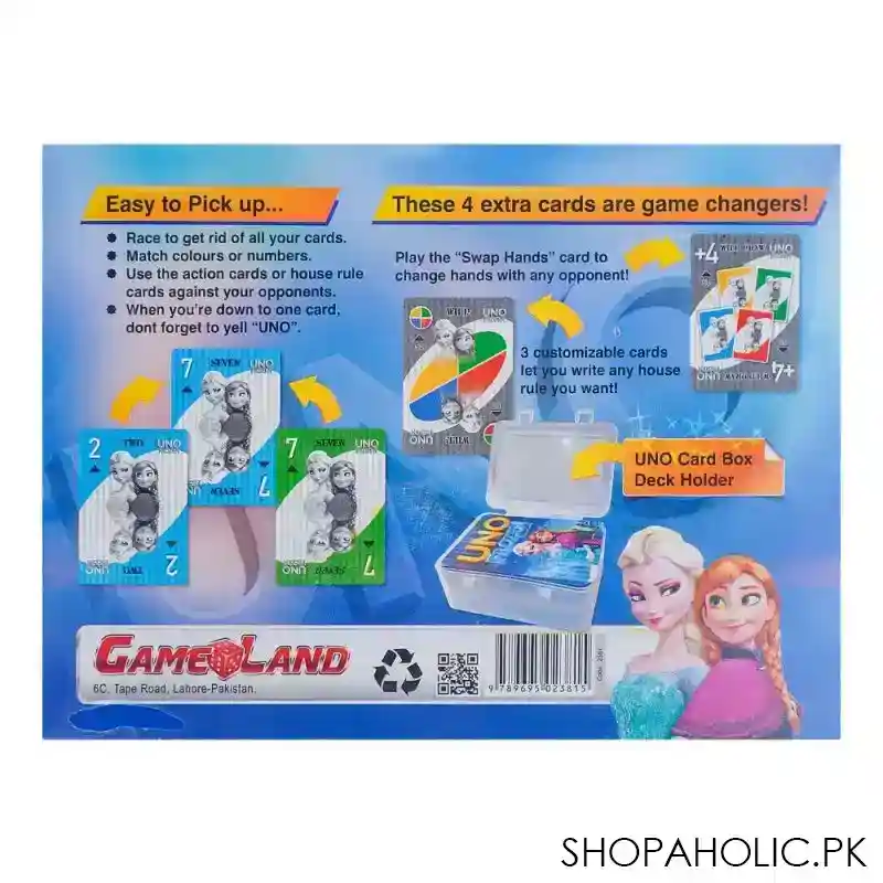 gamex cart uno frozen card game, for 6+ years, 423 9702 2381 image2